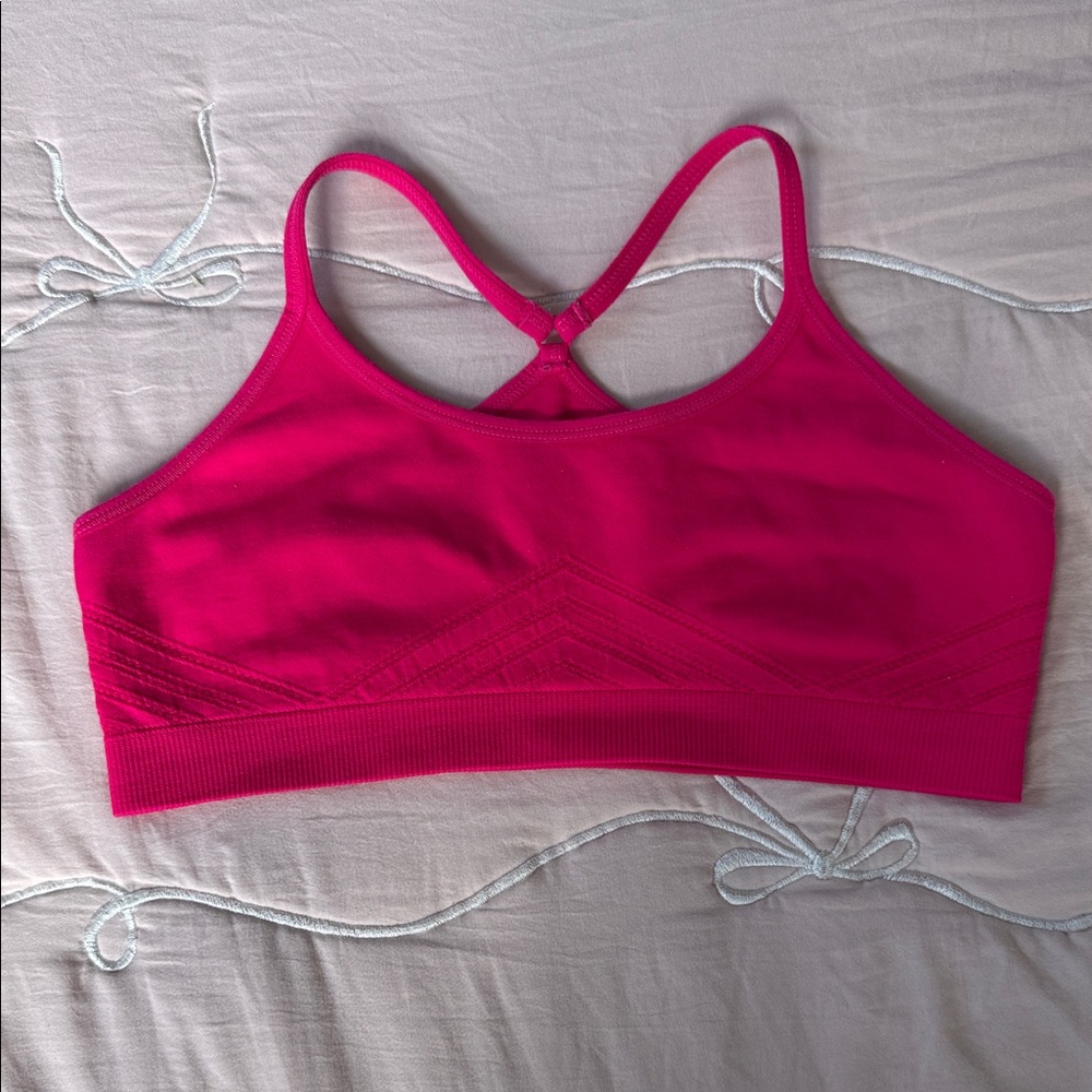 Seamless Hot Pink Racerback Bralette Reebok